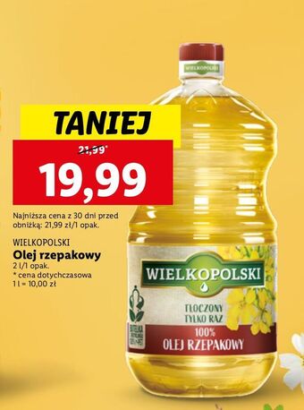 Lidl Olej wielkopolski rzepakowy oferta