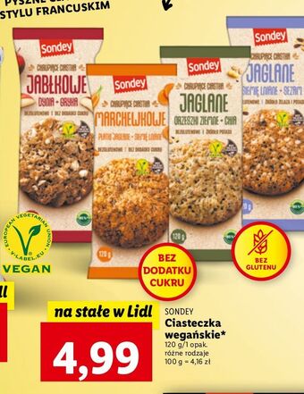 Lidl Ciastka wegańskie jabłkowe sondey oferta