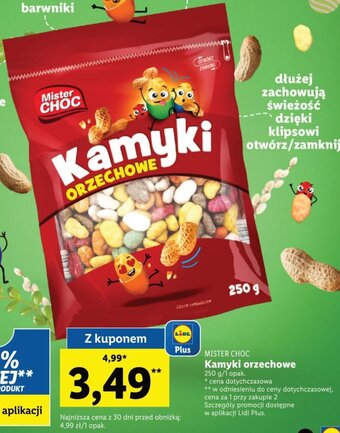 Lidl Mister Choc Kamyki orzechowe 250g oferta