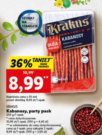 Lidl Kabanosy drobiowo-wieprzowe krakus animex oferta
