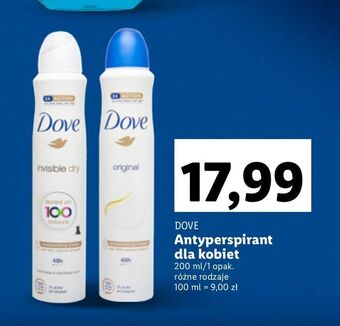 Lidl Dezodorant dove original oferta