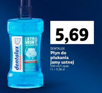 Lidl Płyn do płukania jamy ustnej extra mint dentalux oferta