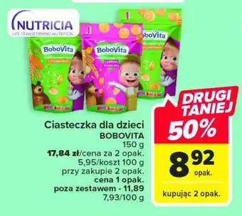 Carrefour Ciasteczka pszenno-ryżowe z nutą marchewki masza i niedźwiedź oferta