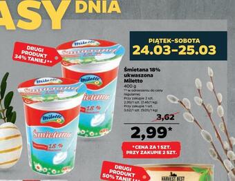 Netto Śmietana 18% ukwaszona miletto oferta