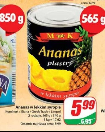 Dino Ananas plastry oferta