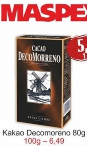 Decomorreno kakao o obniżonej zawartości tłuszczu 80 g