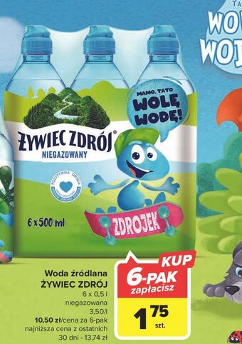 Carrefour Woda niegazowana żywiec zdrój zdrojek oferta