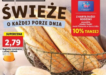 Lidl Bagietka rustykalna z oliwą z oliwek 250g oferta