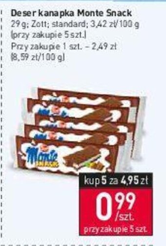Stokrotka Zott Deser kanapka Monte Snack 29 g oferta