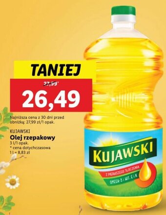 Lidl Kujawski olej rzepakowy 3l oferta