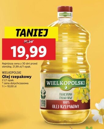 Lidl Wielkopolski olej rzepakowy 2l oferta