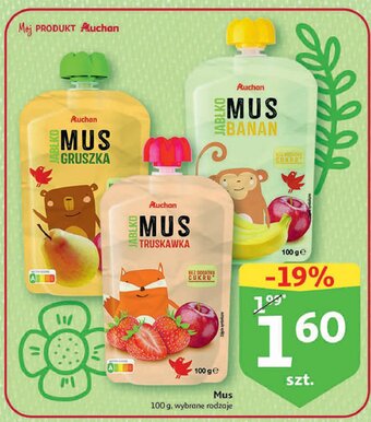 Auchan Mus jabłko-truskawka oferta