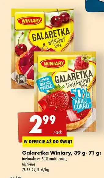 Biedronka Galaretka truskawkowa 50% mniej cukru oferta