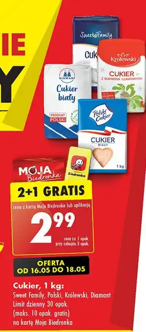 Biedronka Cukier trzcinowy oferta