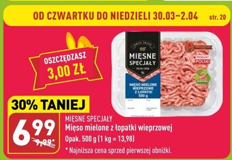ALDI Mięsne specjały Mięso mielone z łopatki wieprzowej 500g oferta
