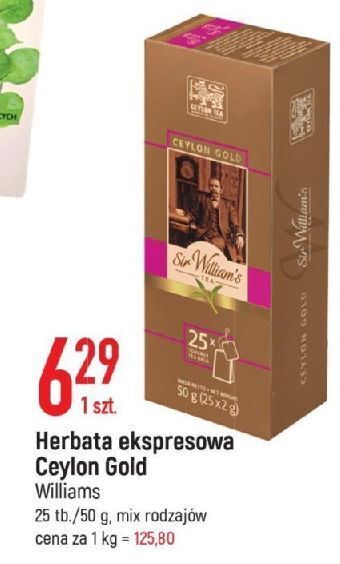 E.Leclerc Herbata ceylon gold sir william's tea oferta