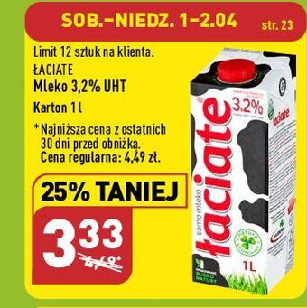 ALDI Mleko 3.2% łaciate oferta