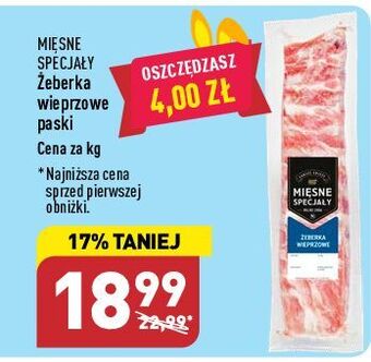 ALDI Żeberka wieprzowe ekstra mięsne mięsne specjały zawsze świeże (aldi) oferta