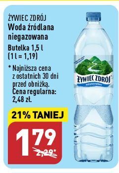 ALDI Woda niegazowana żywiec zdrój oferta