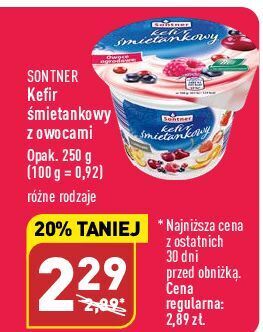 ALDI Kefir kremowy z owocami ogrodowymi sontner oferta