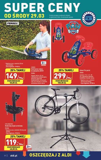 ALDI Stojak serwisowy do roweru cyclemaster oferta
