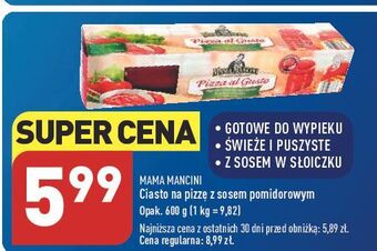 ALDI Ciasto na pizzę z sosem pomidorowym mama mancini oferta