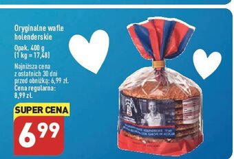 ALDI Wafle holenderskie oryginalne przekładane karmelem oferta