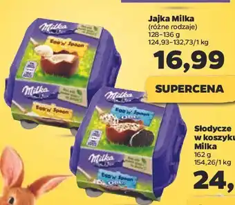 Netto Jajka czekoladowe z nadzieniem mlecznym milka egg'n' spoon oferta