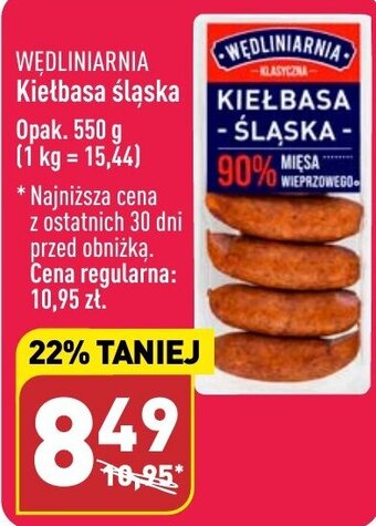 ALDI Wędliniarnia Kiełbasa śląska 550g oferta