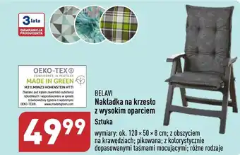 ALDI Belavi Nakładka na krzesło z wysokim oparciem szt. wym. 120x50x8cm oferta