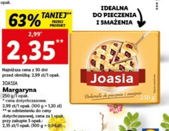 Lidl Joasia margaryna 250g oferta