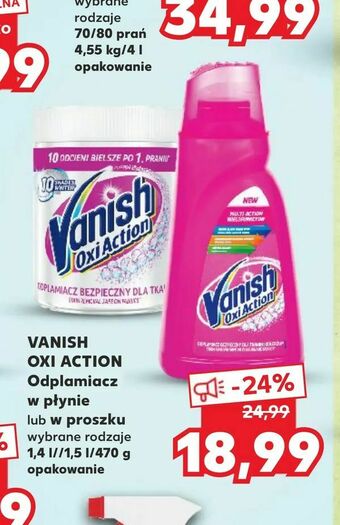 Kaufland VANISH OXI ACTION Odplamiacz w płynie lub w proszku oferta