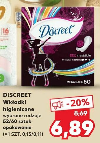 Kaufland DISCREET Wkładki higieniczne oferta