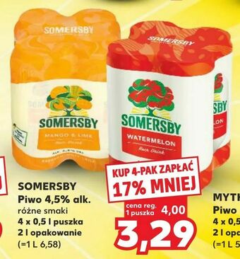 Kaufland SOMERSBY Piwo 4,5% alk oferta