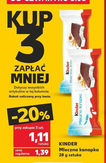 Kaufland KINDER Mleczna kanapka oferta