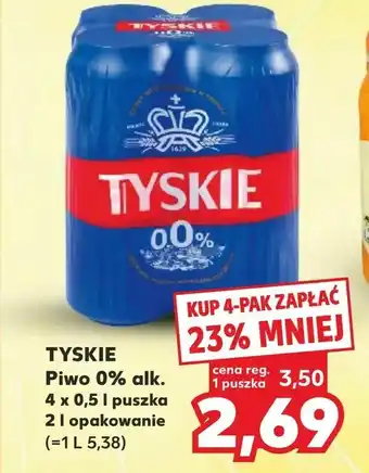 Kaufland TYSKIE Piwo 0% alk oferta