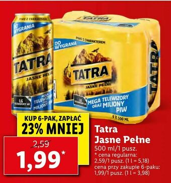 Lidl Tatra Jasne Pełne oferta