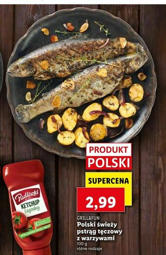 Lidl Polski świeży pstrąg tęczowy z warzywami oferta