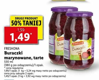 Lidl Buraczki marynowane, tarte oferta