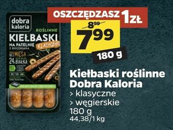 Netto Kiełbaski roślinne Dobra Kaloria oferta
