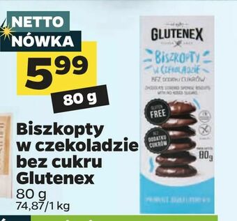 Netto Biszkopty w czekoladzie bez cukru Glutenex oferta