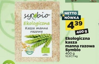 Netto Ekologiczna kasza manna razowa Symbio oferta