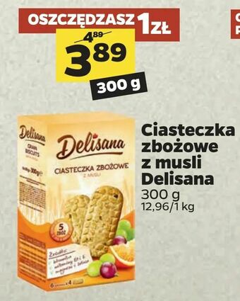 Netto Ciasteczka zbożowe z musli Delisana oferta