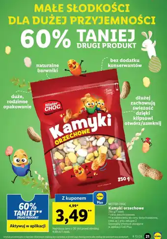 Lidl Mister Choc Kamyki orzechowe 250g oferta