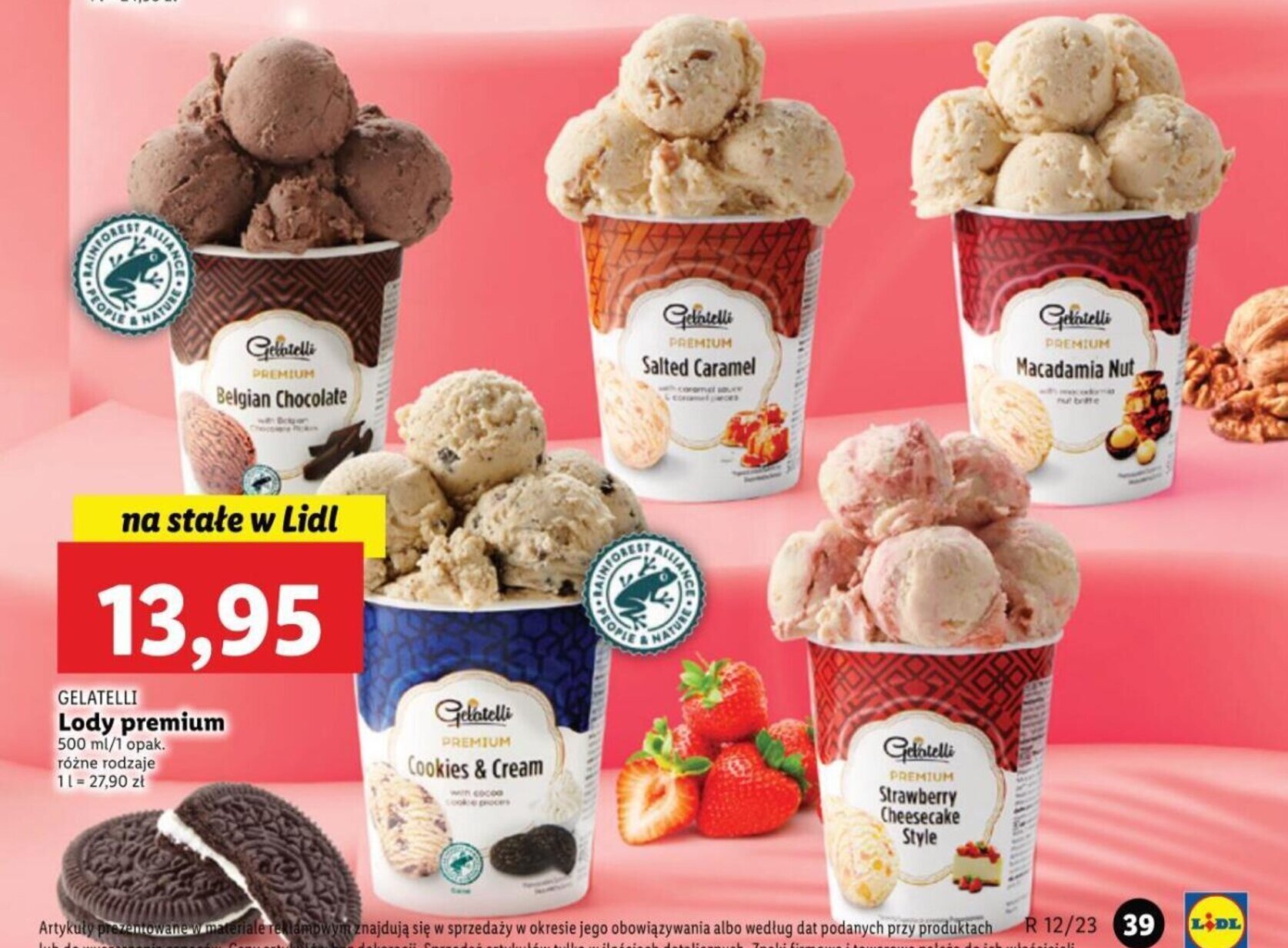 Lody Ben Jerrys Lidl - Promocja Gelatelli lody premium 500ml w Lidl