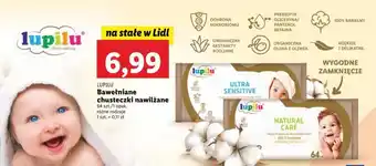 Lidl Lupilu bawełniane chusteczki nawilżane oferta