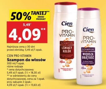 Lidl Cien pro-vitamin szampon do włosów 300ml oferta