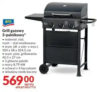 Makro Aro Grill gazowy 3-palnikowy oferta