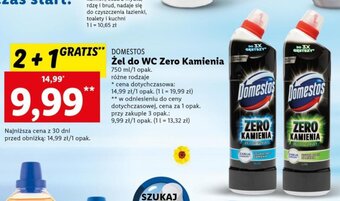 Lidl Domestos Żel do WC Zero Kamienia 750ml oferta