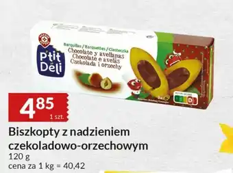 E.Leclerc Ptit Deli Biszkopty z nadzieniem czekoladowo-orzechowym 120g oferta